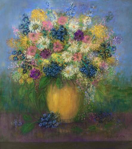 Bouquet en Jaune, Pastels
