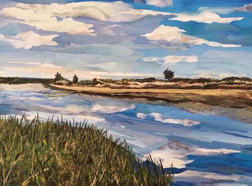 Inlet with Clouds, CollageMM