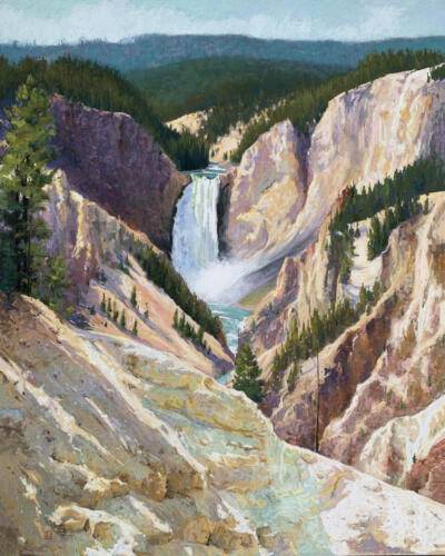 Artists Point Grand Canyon of Yellow Stone, Pastels