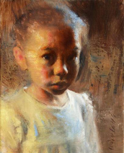 Girl in White, Oils/Acrylics