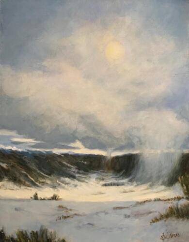 Mountain Snow Squall, Oils/Acrylics