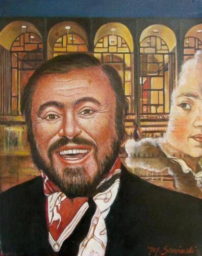 Pavarotti and the Ghost of Lincoln, Oils/Acrylics